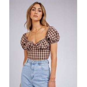 Emilia Crop Top Brown